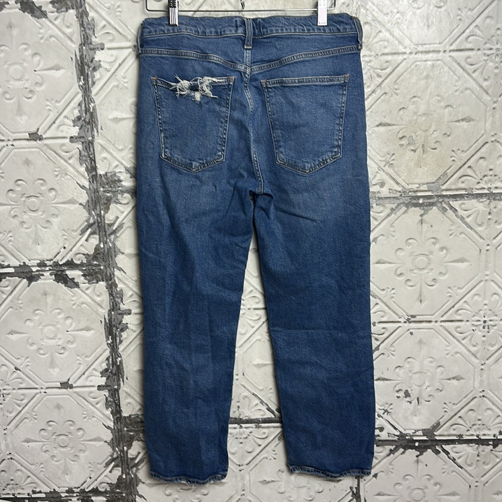 Agolde Blue Straight Jeans Classic Style - Picture 3 of 5